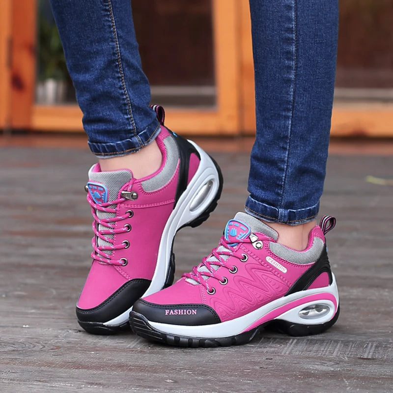 Ladies Sneakers Comfortable Breathable Platform Shoes Lace Up Female Casual Shoes for Women Outdoor and cold floors.