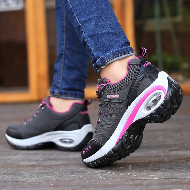 Ladies Sneakers Comfortable Breathable Platform Shoes Lace Up Female Casual Shoes for Women Outdoor and cold floors.